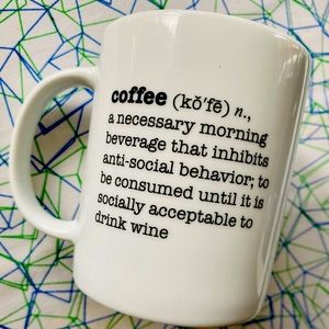 Coffee mug, definition of coffee, ceramic